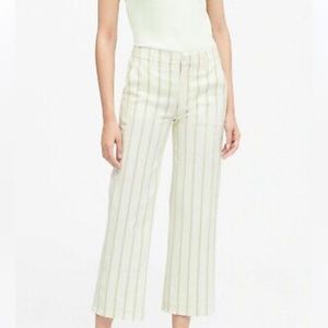Banana 🍌 Republic wide legged crop pants with neon stripes
